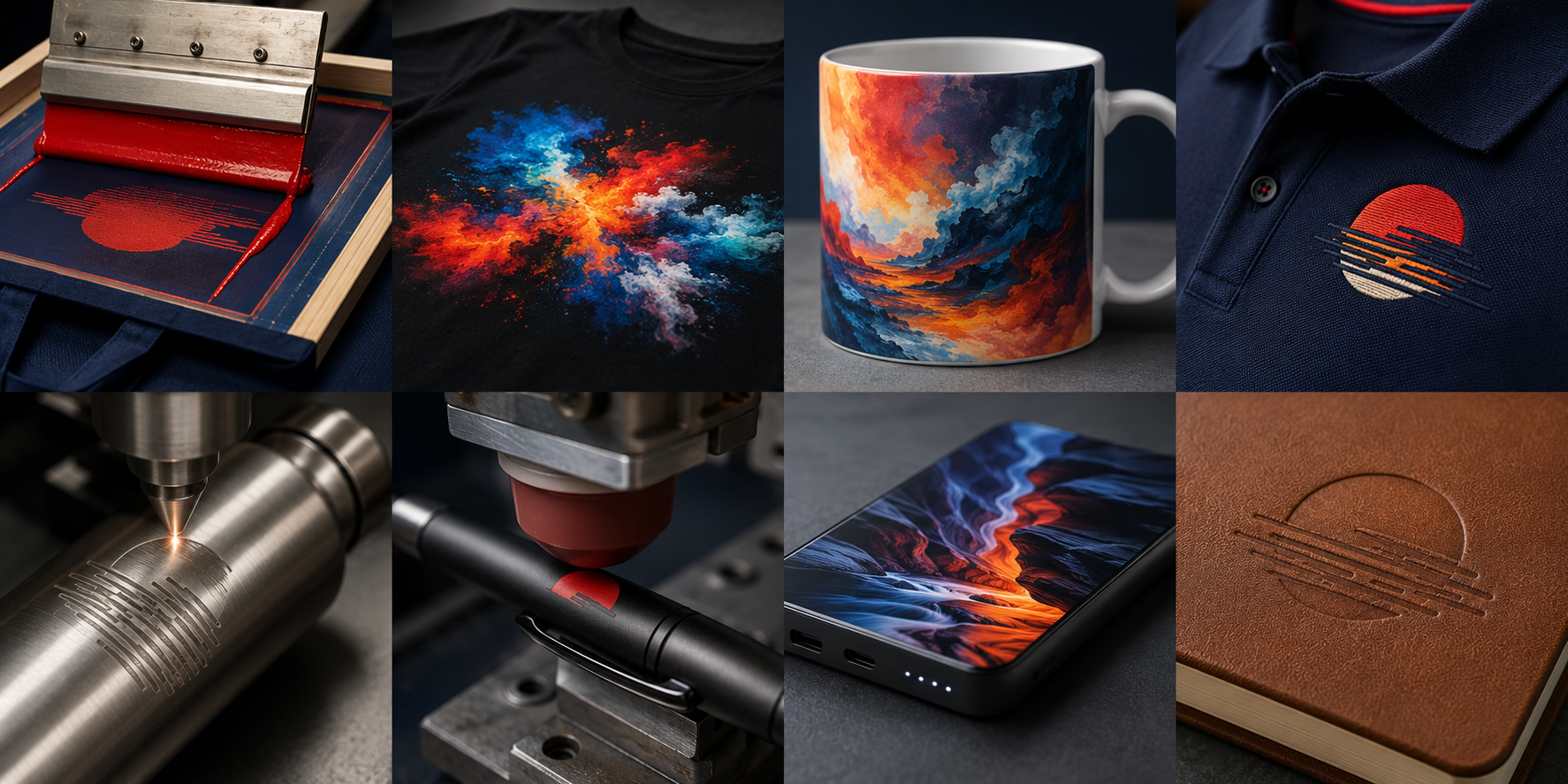 Przykłady ośmiu technik znakowania produktów reklamowych