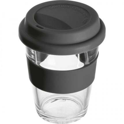 Kubek szklany z pokrywką 300 ml AMANDA