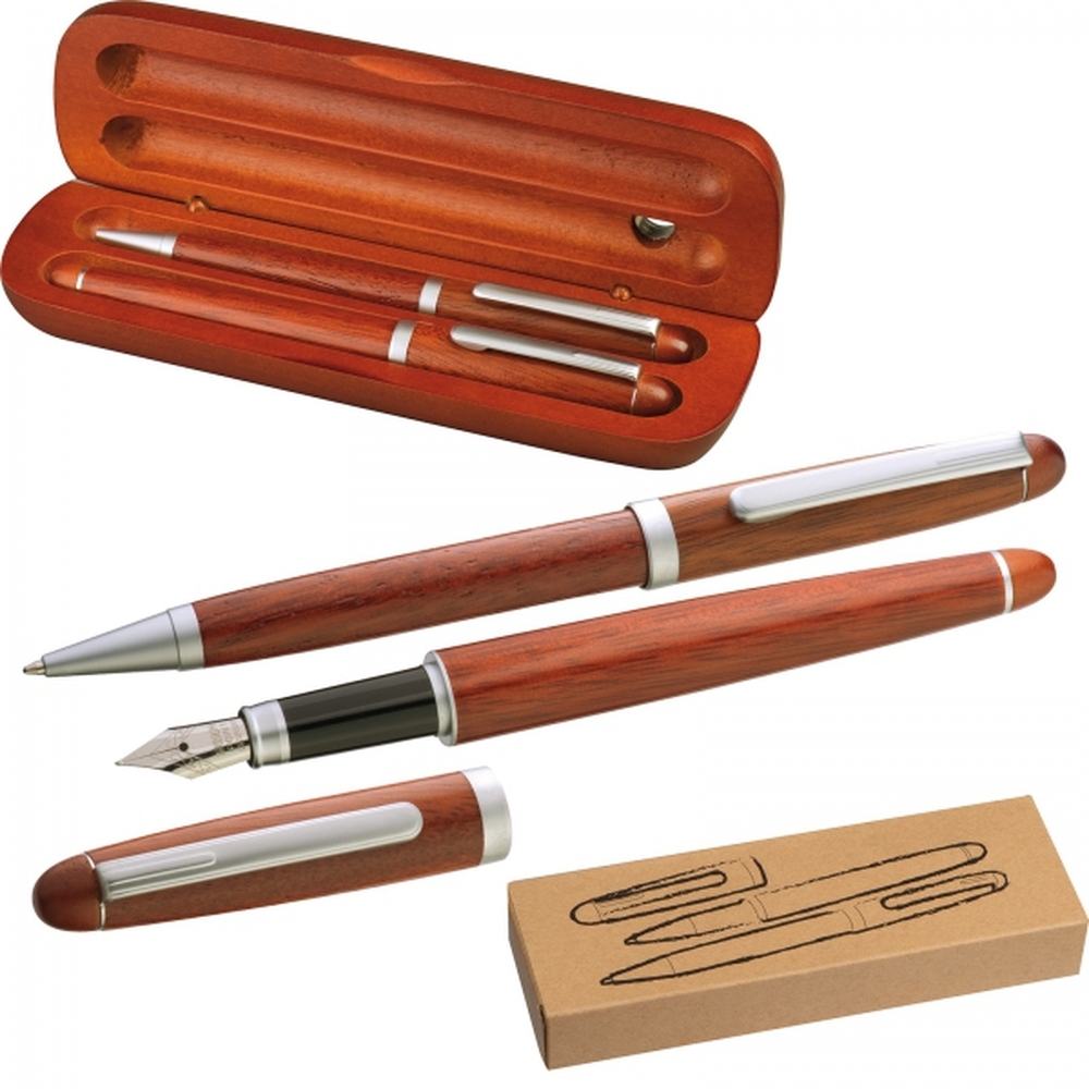 Zestaw piśmienny długopis i pióro wieczne JONATHAN