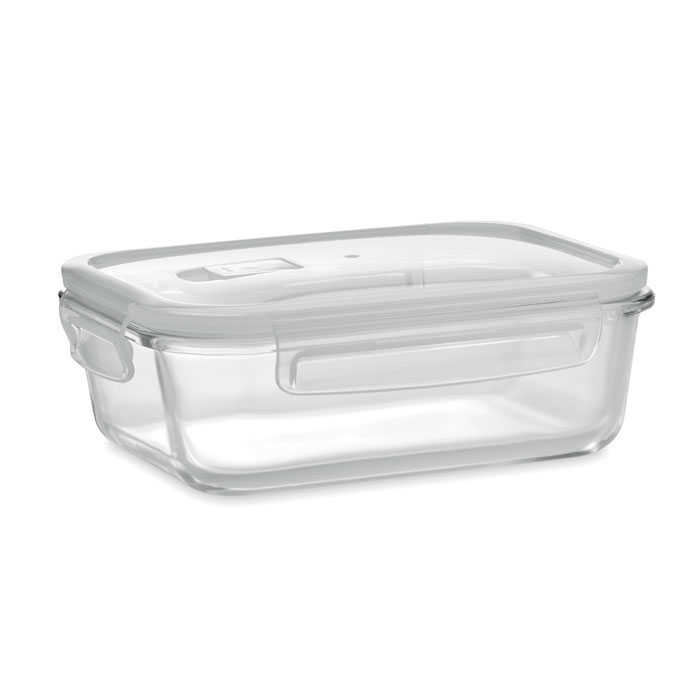 Szklany lunchbox z hermetyczną pokrywką — 900 ml — Przezroczysty