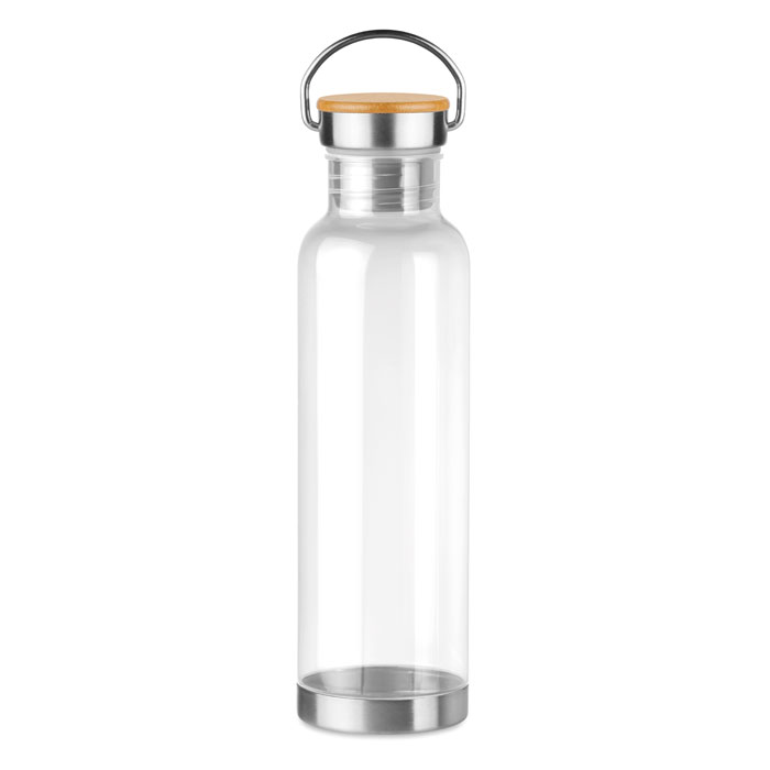 Butelka z Tritanu z bambusową pokrywką — 800 ml — Przezroczysty
