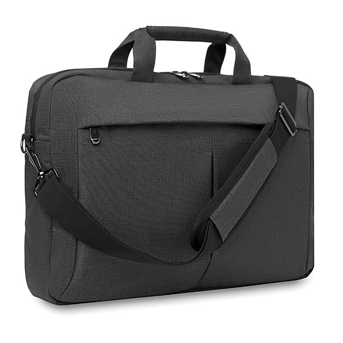 Torba poliestrowa na laptopa 15″ z kieszenią — Szary