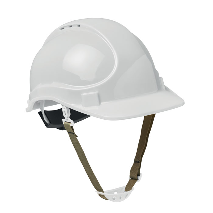 Regulowany kask ochronny z ABS — Biały