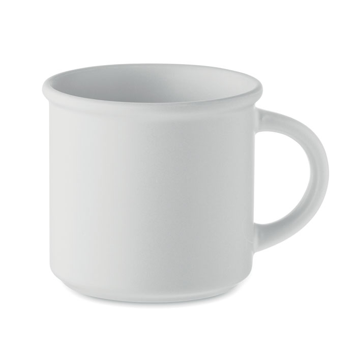 Matowy kubek ceramiczny w stylu vintage — 300 ml — Biały