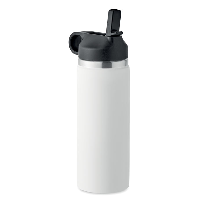 Butelka termiczna z wbudowaną słomką — 500 ml — Biały