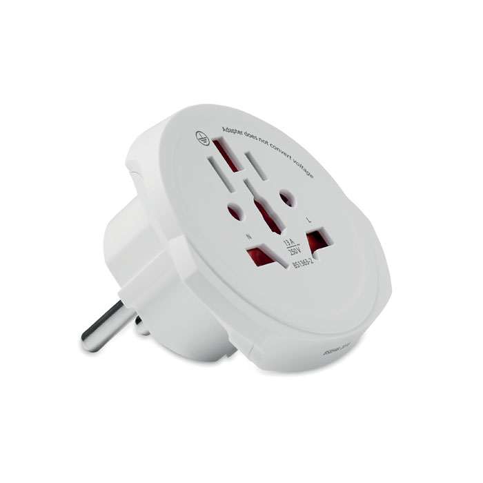 Adapter podróżny SKROSS do gniazd Schuko — Biały