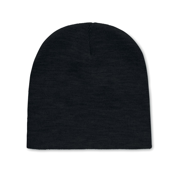 Dzianinowa czapka unisex z RPET — Czarny