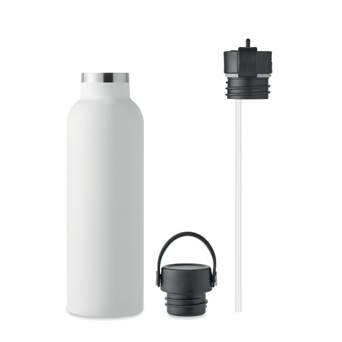 Butelka termiczna z wymienną słomką — 700 ml — Biały