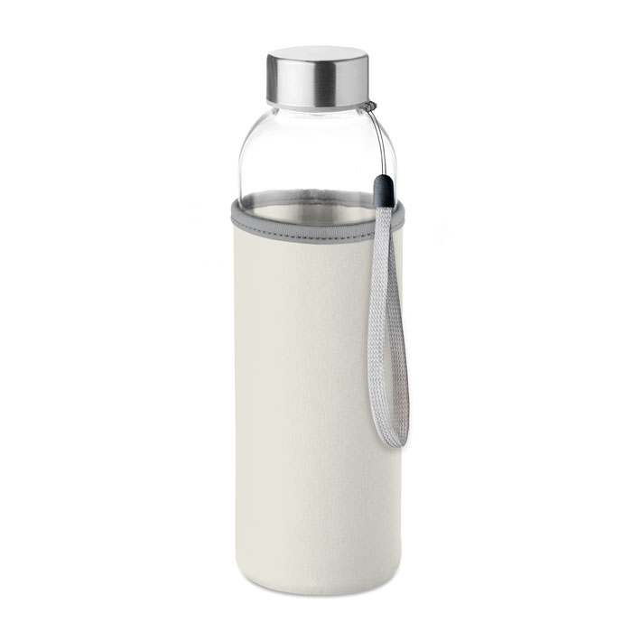 Butelka szklana w neoprenowym etui — 500 ml — Beżowy