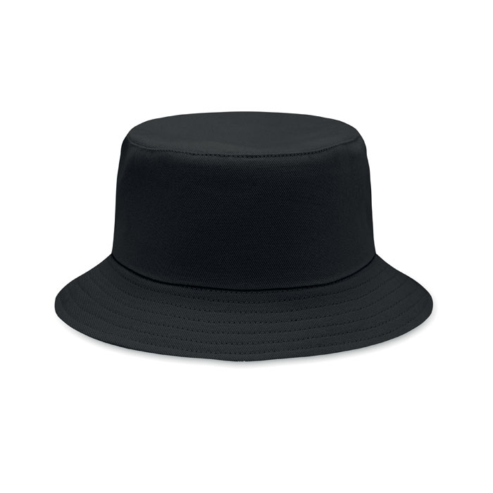 Bawełniany kapelusz przeciwsłoneczny — 260 g/m² — Czarny