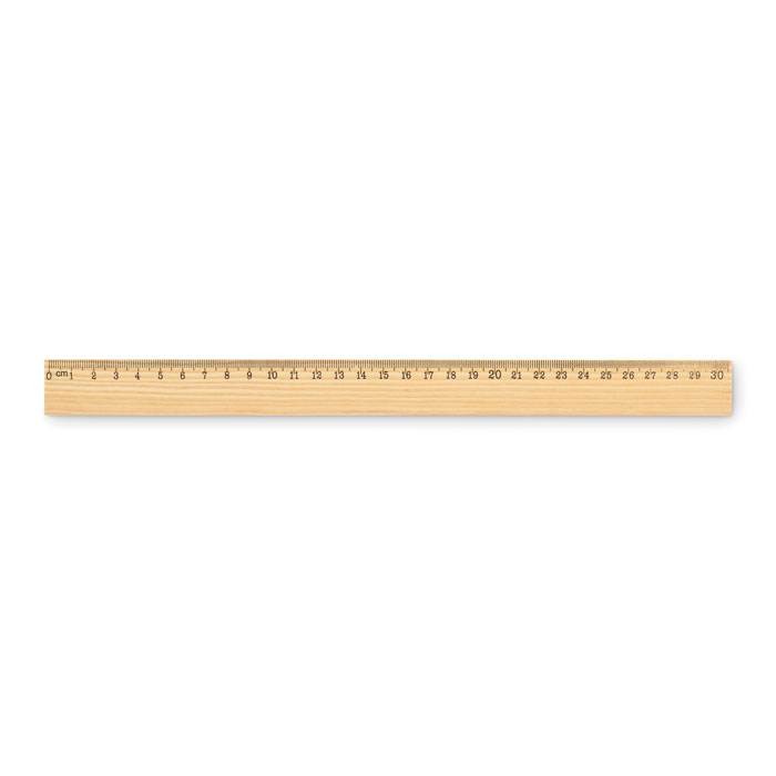 Sosnowa linijka dwustronna 30 cm — Naturalne drewno sosnowe