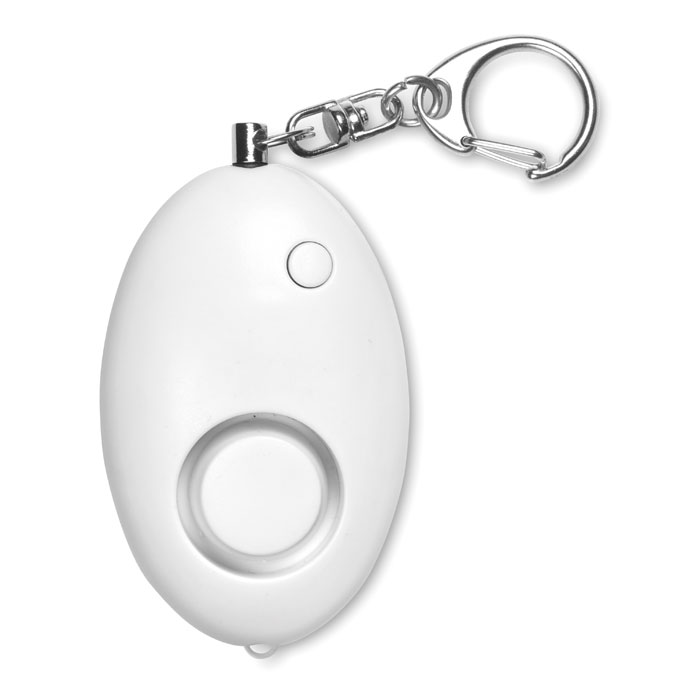 Mini alarm osobisty z sygnałem LED — Biały