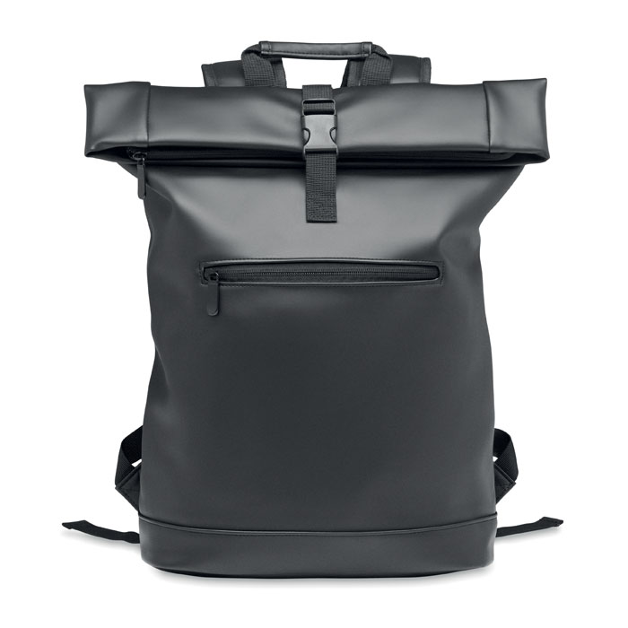 Plecak z miękkiego PU na laptopa 15″ — Czarny