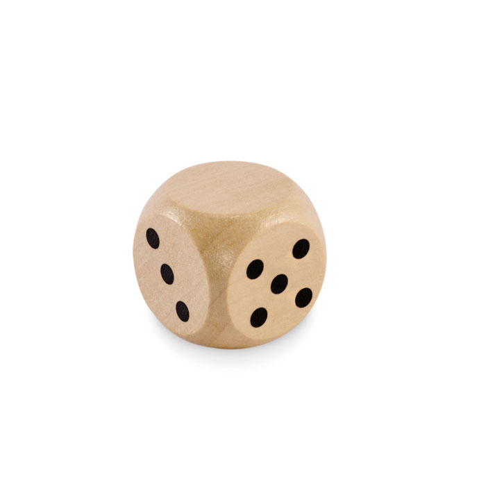 Drewniana kostka do gry — 3 cm — Drewno