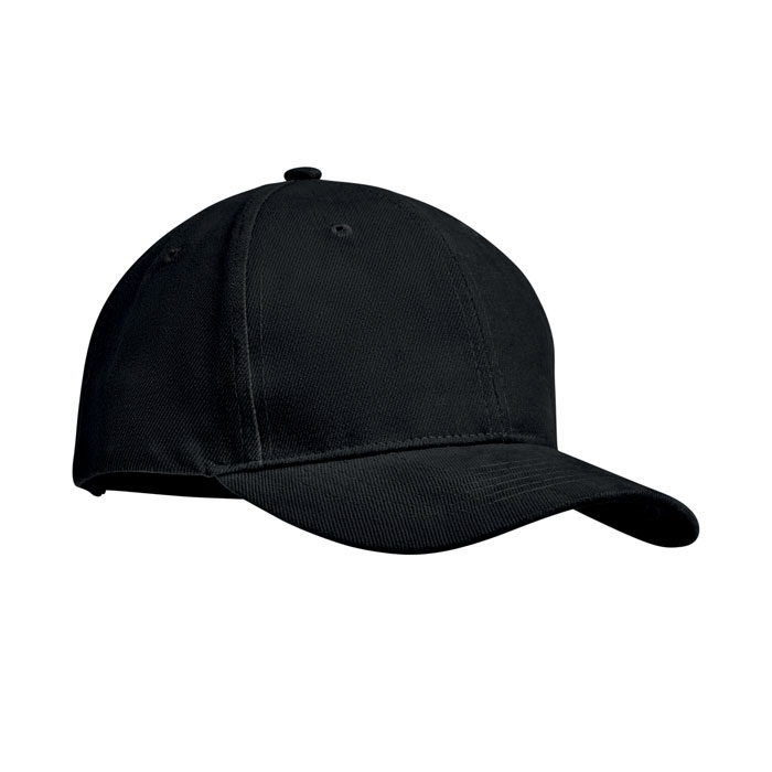 Czapka z daszkiem z metalową sprzączką — 270 g/m² — Czarny