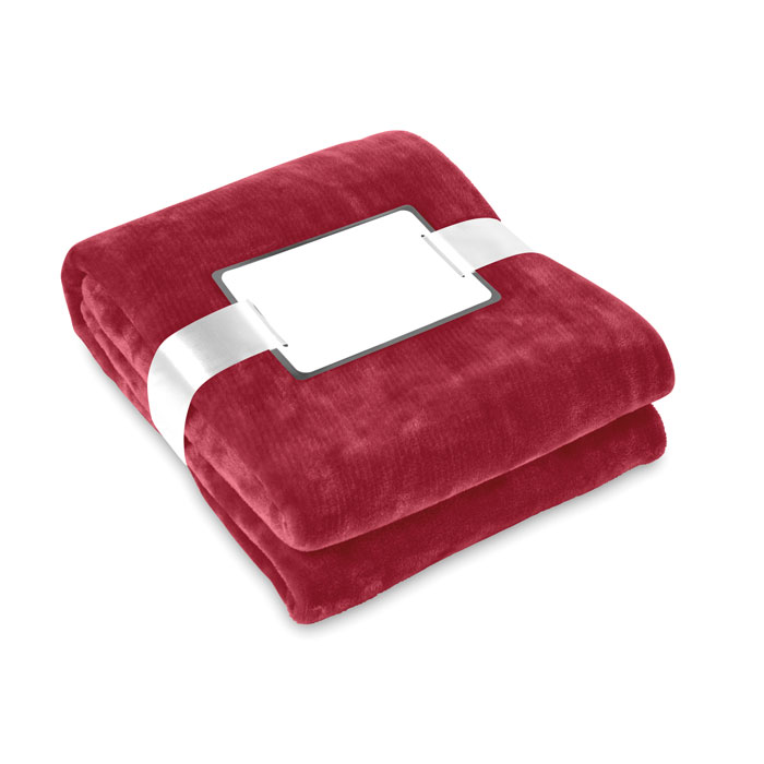 Miękki koc polarowy — 280 g/m² — Burgund