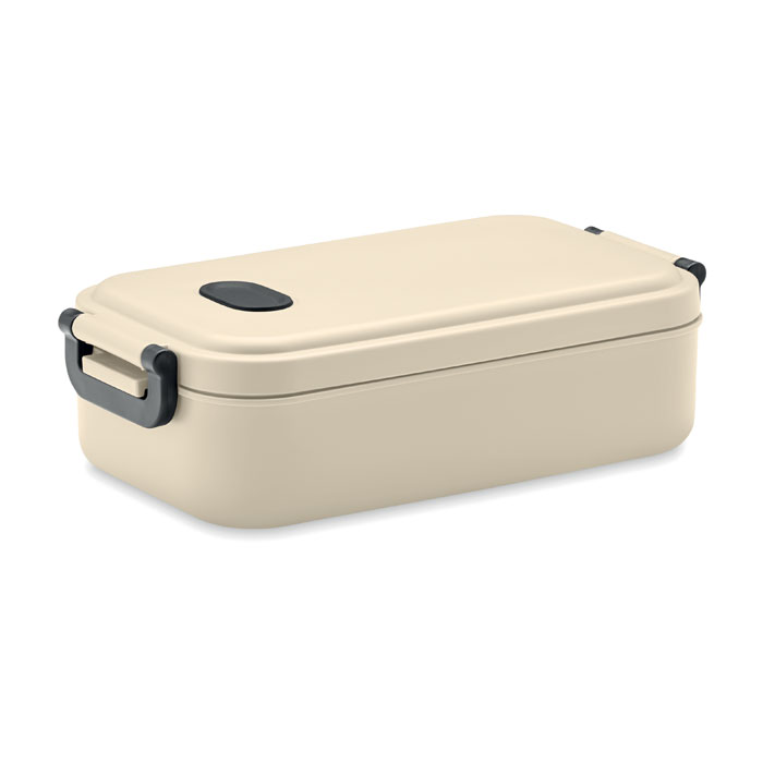 Lunchbox z zaworem i bocznymi klamrami — 800 ml — Beżowy