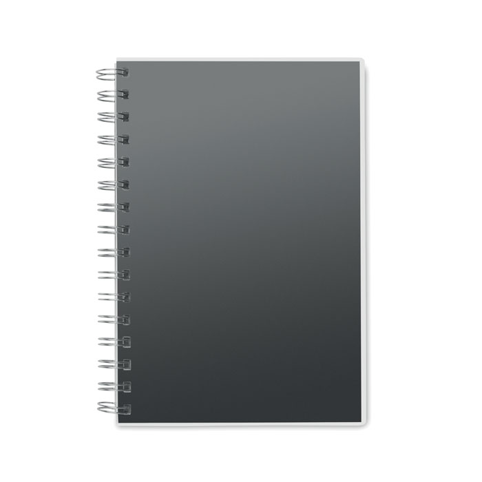 Notes A5 RPET na podwójnej spirali — Czarny