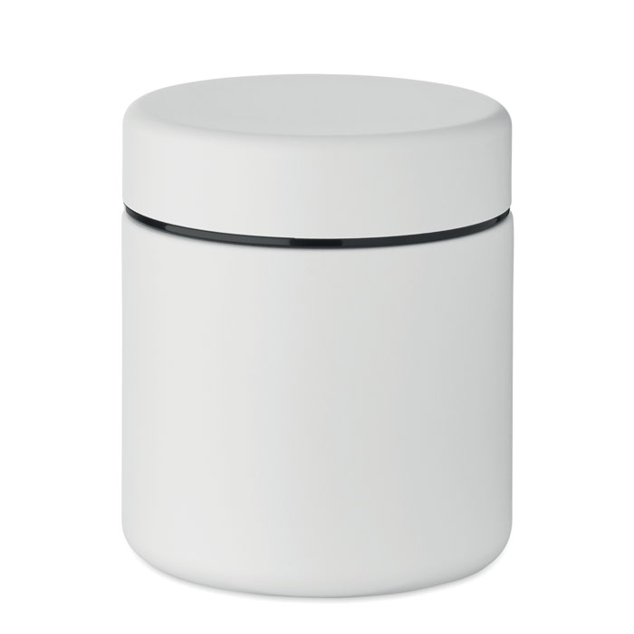 Dwuścienny stalowy lunchbox z pokrywką — 500 ml — Biały
