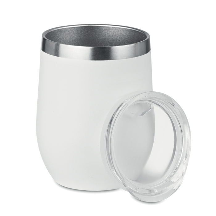 Dwuścienny kubek ze stali 304 — 300 ml — Biały
