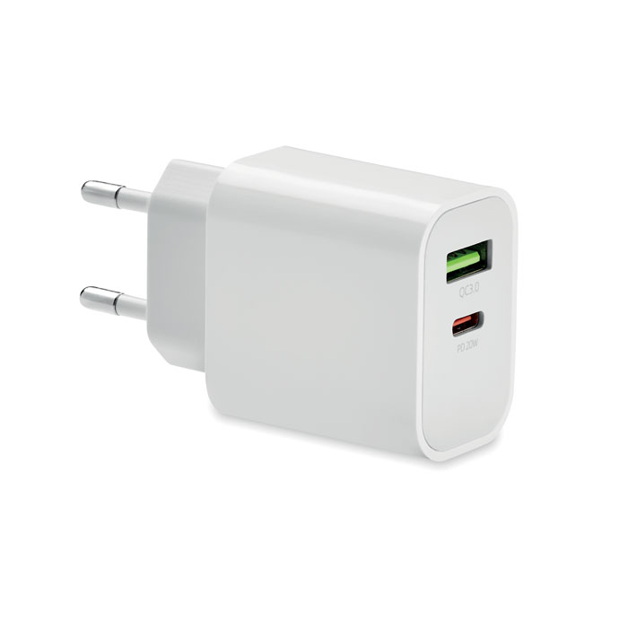 Ładowarka ścienna EU — 18 W — Biały