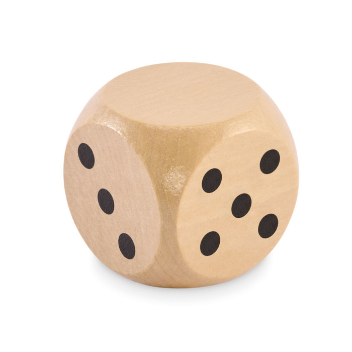 Drewniana kostka do gry — 5 cm — Drewno