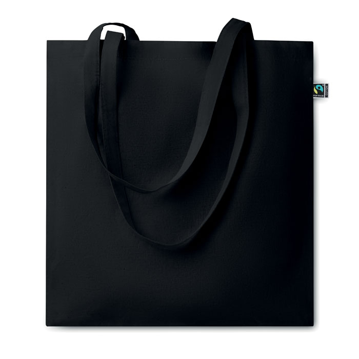 Kolorowa torba bawełniana Fairtrade — Czarny