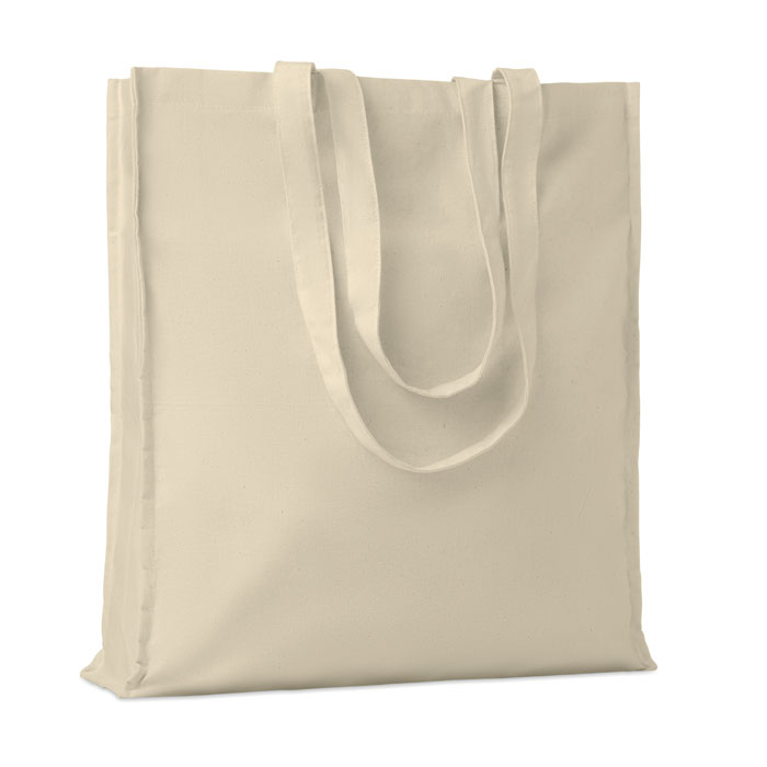 Torba bawełniana z długimi uchwytami — 140 g/m² — Beżowy