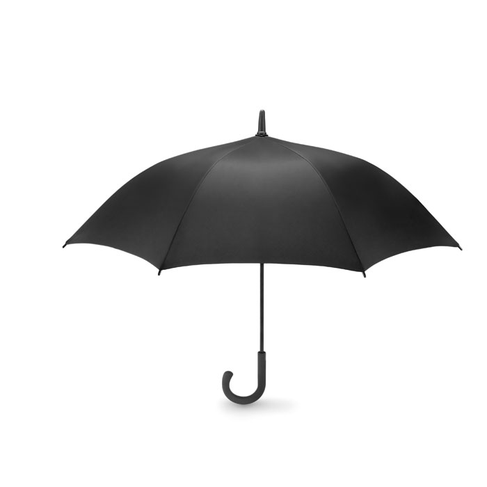 Wiatroodporny parasol z zakrzywioną rączką — 23″ — Czarny