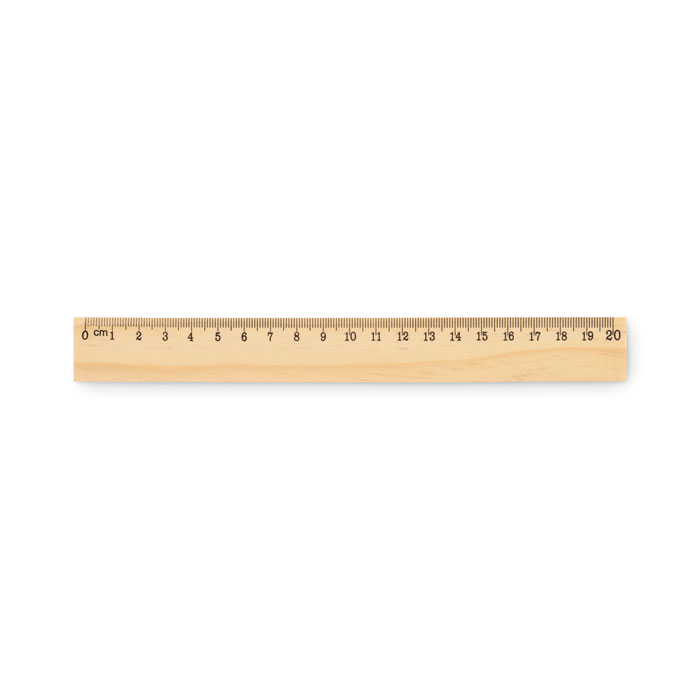 Sosnowa linijka dwustronna 20 cm — Naturalne drewno sosnowe