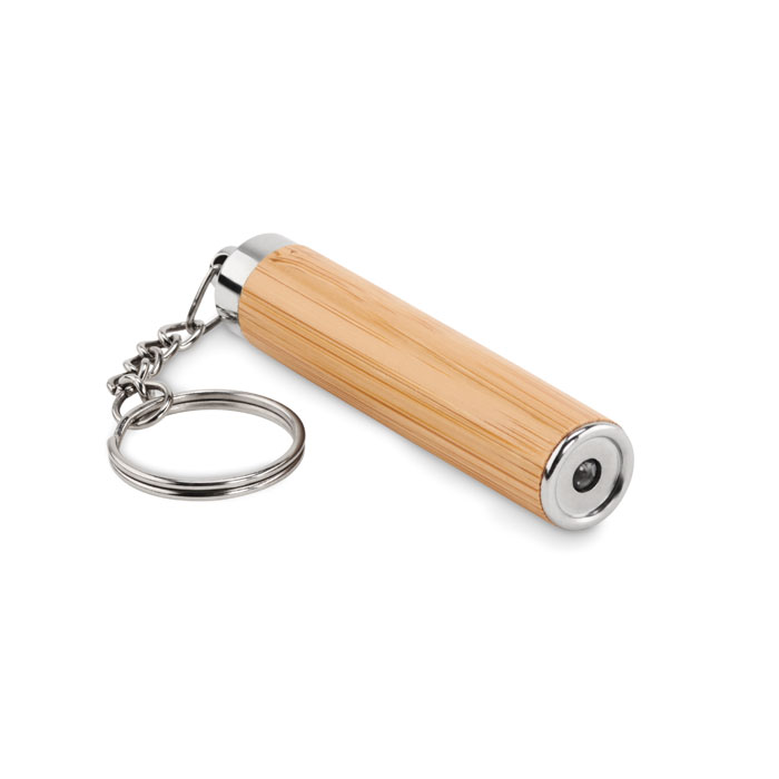 Bambusowa latarka LED z brelokiem — Drewno