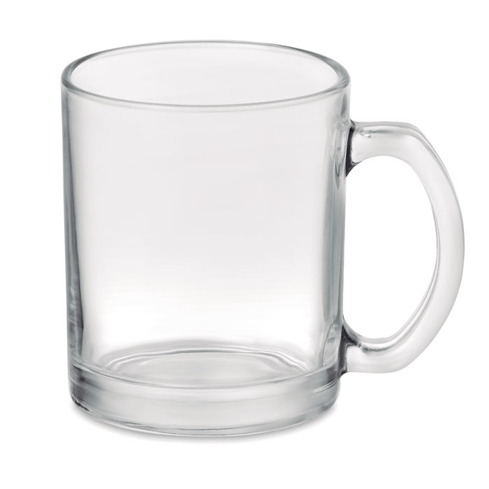 Błyszczący kubek szklany do sublimacji — 300 ml — Przezroczysty